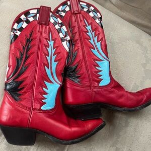 Hand painted Nocona Cowboy Boots